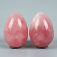 thumbnail image 5 of 1pc Natural Pink Quartz Oval Stone | 50x35mm Love Energy Crystal | Hand-Polished Undyed Healing Decor, 5 of 7