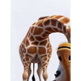 thumbnail image 5 of Men's 3D Digital Print Giraffe Pattern T-Shirt - Casual Crew Neck Short Sleeve T-Shirt, Lightweight and Breathable, Perfect for Summer, Perfect for Casual Wear,  Brown and Blue Spotted Top, 5 of 6