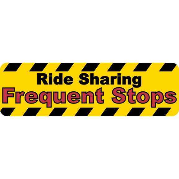 10in x 3in Ride Sharing Frequent Stops Magnet Magnetic Carpool  Sign