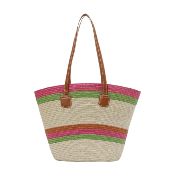 Bolso tote para mujer, bolso de viaje elegante, bolso de mano grande para mujer, ideal para el verano. Rojo rosa