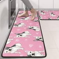thumbnail image 2 of Kitchen Rugs Sets Of 2,Pink French Bulldog Love Heart Anti Fatigue Kitchen Mat Rugs Non Slip Washable,Decorative Kitchen Floor Mats for Kitchen,Sink,Laundry,17"x47"+17"x47", 2 of 5