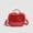 Red, variant on Cute Apple‑Shaped Ita Bag, Faux Leather Display Crossbody Purse, Top‑Handle Pin Display Bag for Anime Badge Collectors Daily Outing