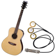 thumbnail image 2 of 2X Nouveau Mini Micro Guitare Acoustique, Système de Micro 2X, Noir, 2 of 8
