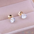 thumbnail image 6 of Grandest Birch Women's Jewelry Gift Dazzling Cubic Zirconia CZ Ear Studs Cocktail Earrings Alloy, Cubic Zirconia Gold, 6 of 7