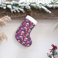 thumbnail image 6 of Balery Skull rose blue flower Pattern Christmas Stockings with Initials, 18" Large Knit Christmas Stocking,Xmas Stocking for Kids, Holiday and Family Stocking, 6 of 7