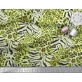 thumbnail image 3 of Soimoi Green Cotton Voile Fabric Leopard & Wild Animal Skin Decor Fabric Printed BTY 56 Inch Wide, 3 of 3
