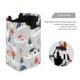 thumbnail image 3 of Yayeee Freestanding Laundry Hamper with Handle Collapsible Large Storage Basket for Clothes, Cartoon Blue Houses, 3 of 7