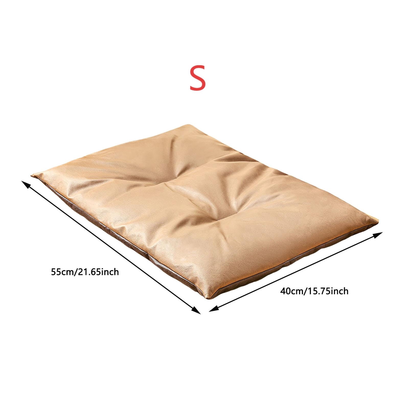 Elevated Dog Bed Waterproof Leather for Small Medium Dogs,Outdoor Indoor Pet Cot,Comfort Mat,Raised Dog Bed for Cats and Dogs,Portable Dog Bed for Maximum Support(Coffee,37.4*25.79Inch)