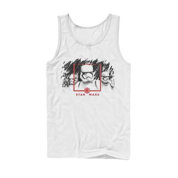 Men's Star Wars: The Rise of Skywalker Stormtrooper Smudge  Tank Top White Large