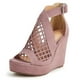 thumbnail image 2 of Nuevas sandalias de cuña Zapatos de mujer ahuecados con boca de pez de fondo grueso para mujer Wmkox8yii sa3539, 2 of 8