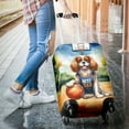 thumbnail image 3 of Happy Father's Day Cavalier King Charles Spaniel Playing Basketball with Best Dad Jersey Travel Luggage Cover Dog Lover Gifts Suitcase Dust Protective Decor - 13006, 3 of 5