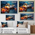 thumbnail image 4 of Designart "Floral Pond with Yellow and Blue Duck I" Animals Framed Wall Art - Modern Farmhouse Yellow Duck Living Room Framed Canvas Art, 4 of 6