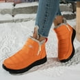 thumbnail image 6 of Winter Ankle Boots Fashionable Solid Color Fleece Lined Warm Snow Boots Comfortable Casual Slip Footwear, 6 of 7
