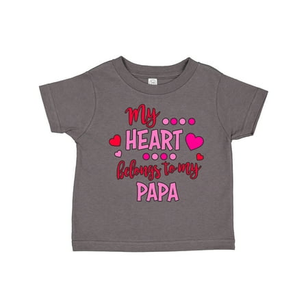 

Inktastic My Heart Belongs to My Papa Boys or Girls Toddler T-Shirt
