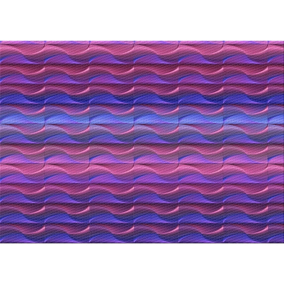 Ahgly Company Indoor Rectangle Patterned Dark Magenta Purple Area Rugs, 7' x 10'