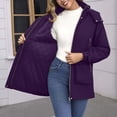 thumbnail image 5 of Raincoat for Women Waterproof with Hood Lightweight Fleece Raincoat for Hiking Trendy Windbreaker Outdoor Rain Jacket, 5 of 7