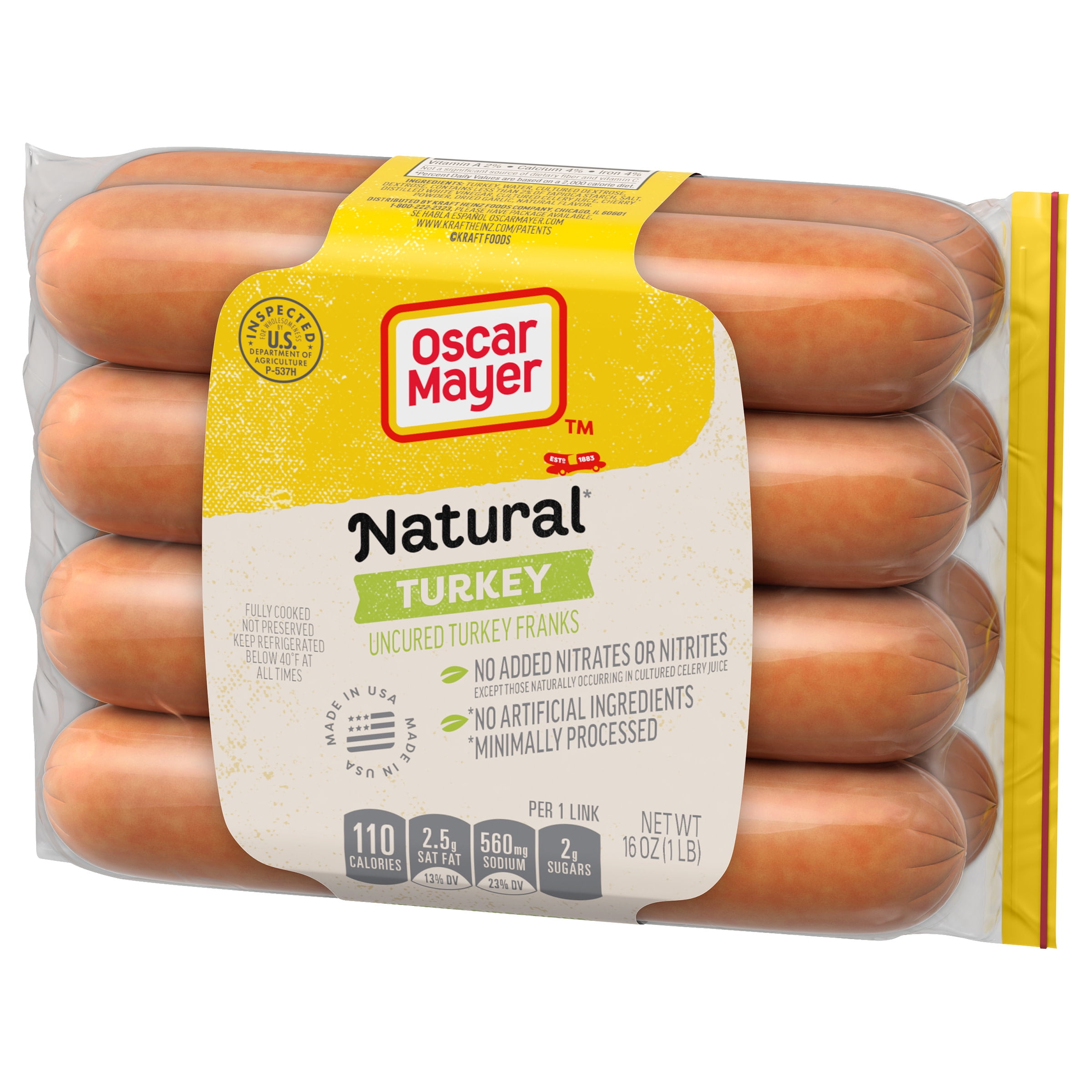 Oscar Mayer Turkey Uncured Franks Hot Dogs