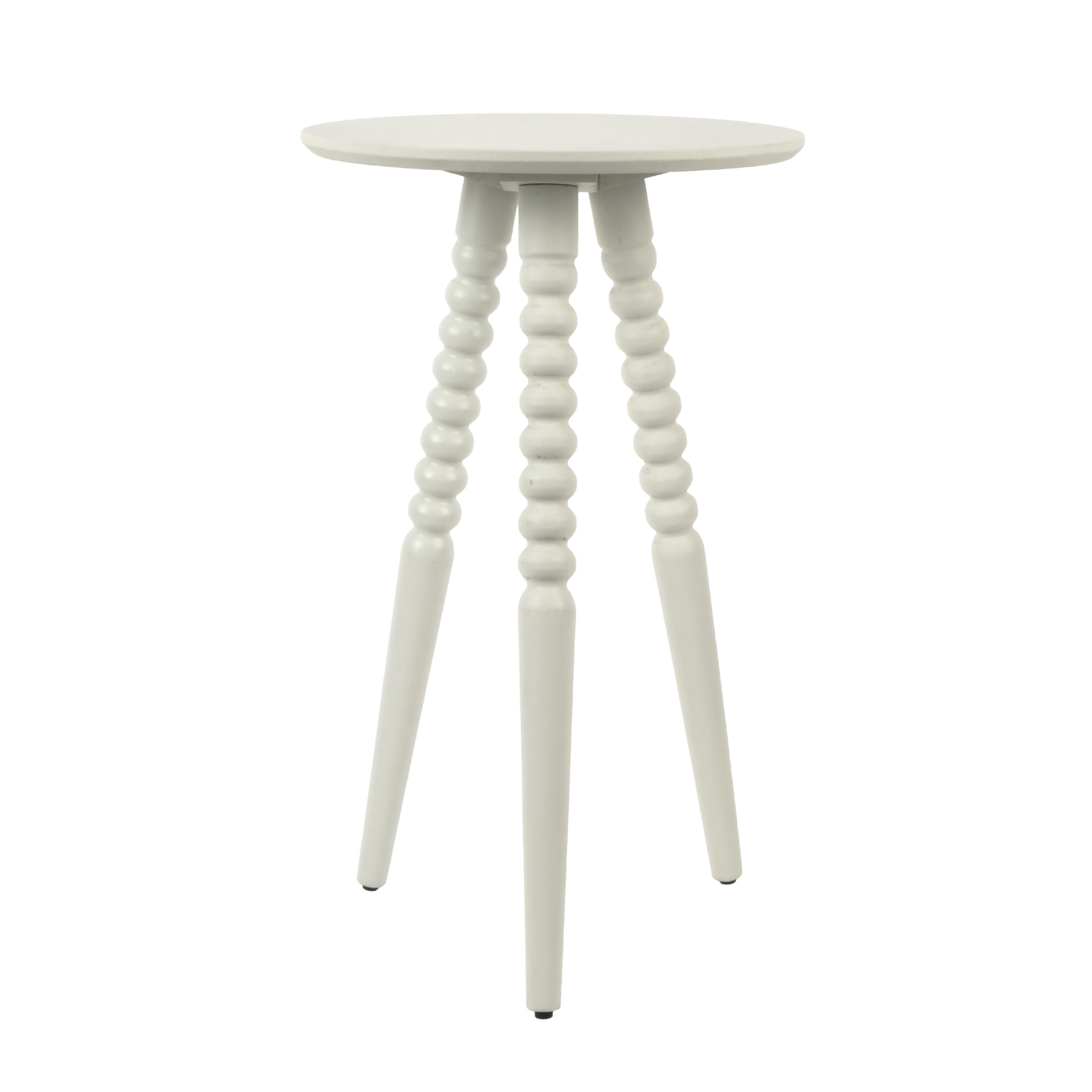 Décor Therapy Silverwood Allison Compact Round Accent Table with Turned Legs, Sea Glass