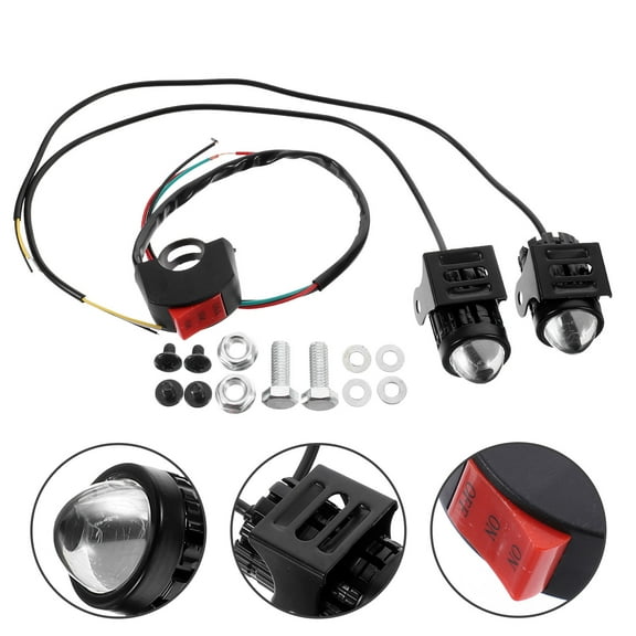 Worgeous Motorcycle Driving Lights Motorcycle LED Headlamp Man 6.00X3.90X3.10CM Black