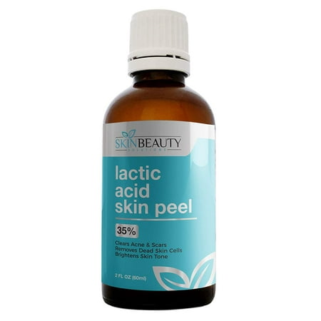 LACTIC Acid 35% Skin Chemical Peel | Alpha Hydroxy (AHA) For Acne, Skin Brightening, Wrinkles, Dry Skin, Age Spots, Uneven Skin Tone, Melasma, Hyperpigmentaion, Dark Spots & Large