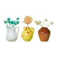 thumbnail image 2 of GeBuSn 3PCS Mini Vase Desktop Decoration Ornament Mini Ceramic Vase Refrigerator Funny Cute Vases Kitchen Decoration Birthday, 2 of 8