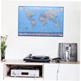 thumbnail image 4 of WEUVEB Large Blue World Map Mural Poster with Stunning Detail and Easy Wall Display, 4 of 7