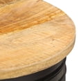 thumbnail image 3 of vidaXL Table Basse en Forme de Bol avec Base en Acier Bois Massif Recyclé, 3 of 5