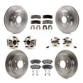thumbnail image 1 of Transit Auto Front Rear Hub Bearing Assembly Disc Brake Rotor and Semi-Metallic Pads Kit (10Pc) for Car 2005 Chevrolet Impala Monte Carlo From Chassis/VIN #59143076 4-Wheel ABS (Left Right) KBB-115057, 1 of 11