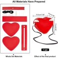 thumbnail image 2 of DIY Leather Crossbody Bag Making Kit PU Leather Heart Shaped Purse Sewing Pattern Materials Craft Handbag Handmade Stitching Accessories for Women Unique Gift 6.7x7.7 inch Red, 2 of 6