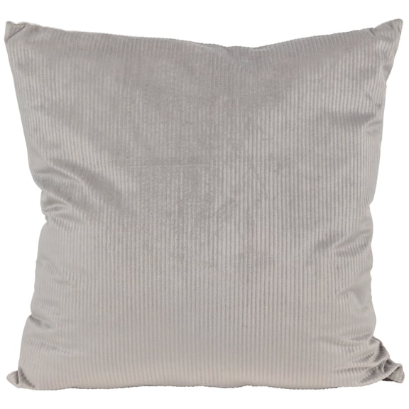 Northlight Corduroy Square Throw Pillow - 18" -Gray
