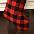 thumbnail image 3 of Christmas Red And Black Linen Plaid Christmas Socks Gift Ornaments Small Plaid Socks Christmas Stockings, 3 of 6