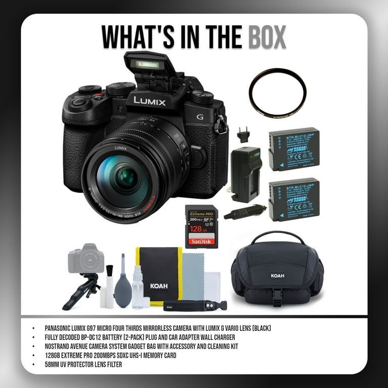 Panasonic LUMIX G97 Micro Four Thirds Mirrorless Camera (Black