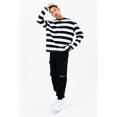 thumbnail image 2 of Hype - Camiseta Striped Print Continu8 de Manga Larga para Adultos Unisex (Negro), 2 of 5