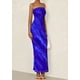 thumbnail image 3 of Vestido largo PRETTYGARDEN para mujer, ajustado sin tirantes, azul XL, 3 of 9