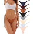 thumbnail image 1 of Tangas Linccure sin costuras, tanga para mujer, paquete de 8, 1 of 6