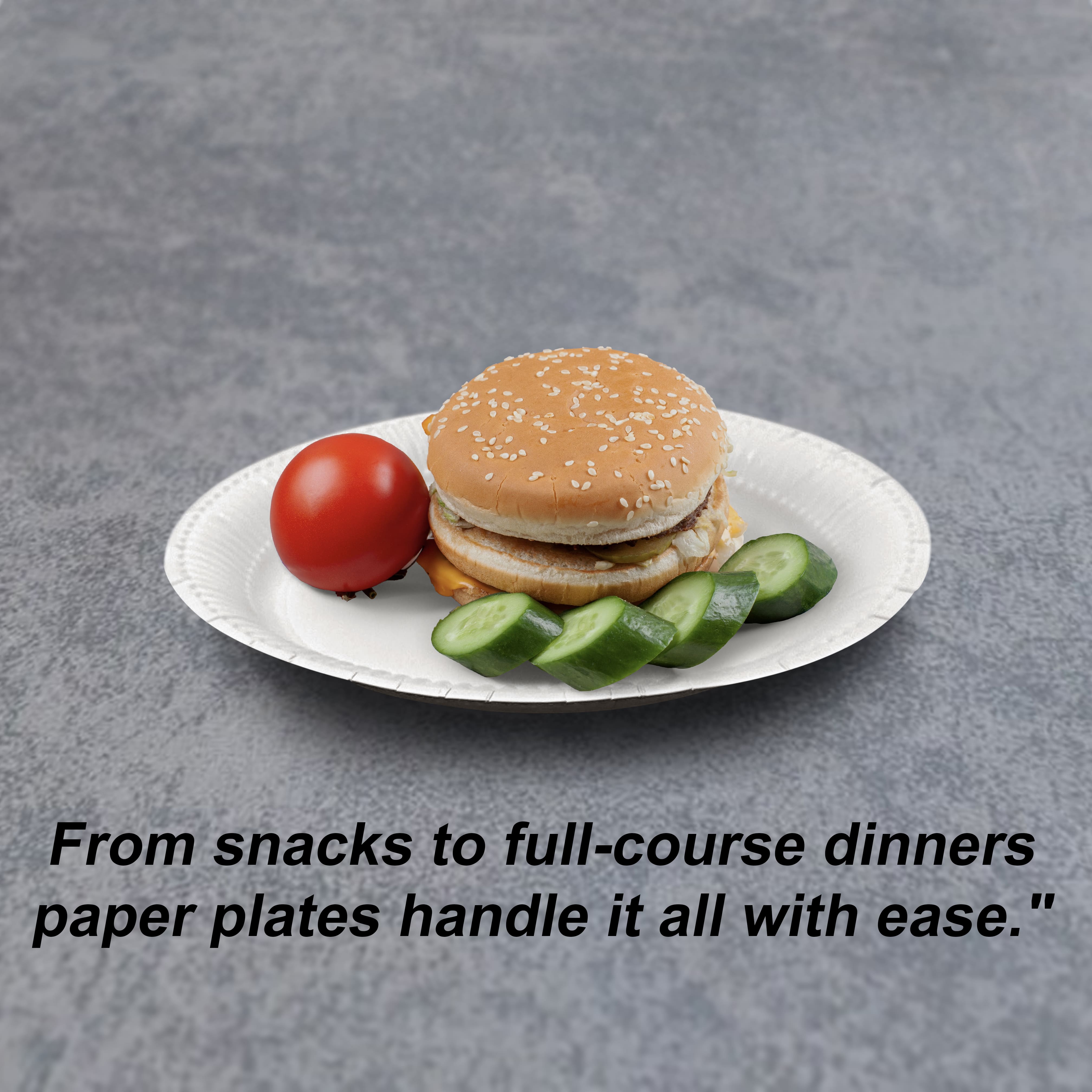 Three Leaf 9" Paper Plates, 1000 Ct. (10 Packs Of 100) - White