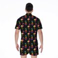 thumbnail image 2 of Rainbow Pineapple And Flamingo Short Sleeve Men'S Rompers, Flamingos Lover Casual Summer Jumpsuits Outfit, 2 of 4