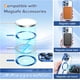 thumbnail image 5 of Entronix Funda Magnética Brillante Compatible con iPhone 14 Pro: Carcasa Transparente, Fina y Resistente a los Golpes con Anillo Magnético, Color Azul, 5 of 9