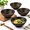 Black - Set of 4, variant on White - Set of 4 35 Oz Large Ceramic Deep Soup for Ramen Pho Noodles and Daily Meals