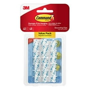 Command Decorating Clips, Clear, 40-Clips (17026CLR-40ES)