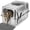 Front Entry, variant on KPWACD Stainless Steel Cat Litter Box with Lid Metal Litter Pan Extra Large 23.8" X 15.9" X 15.1"