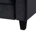 thumbnail image 7 of 3 Seater Sofa, 76.7" Modern Chenille Fabric Tufted Upholstered Accent Sofa with Curved Backrest and Removable Seat Cushion, Comfy Couch for Living Room Bedroom Office Small Space, Black, 7 of 7