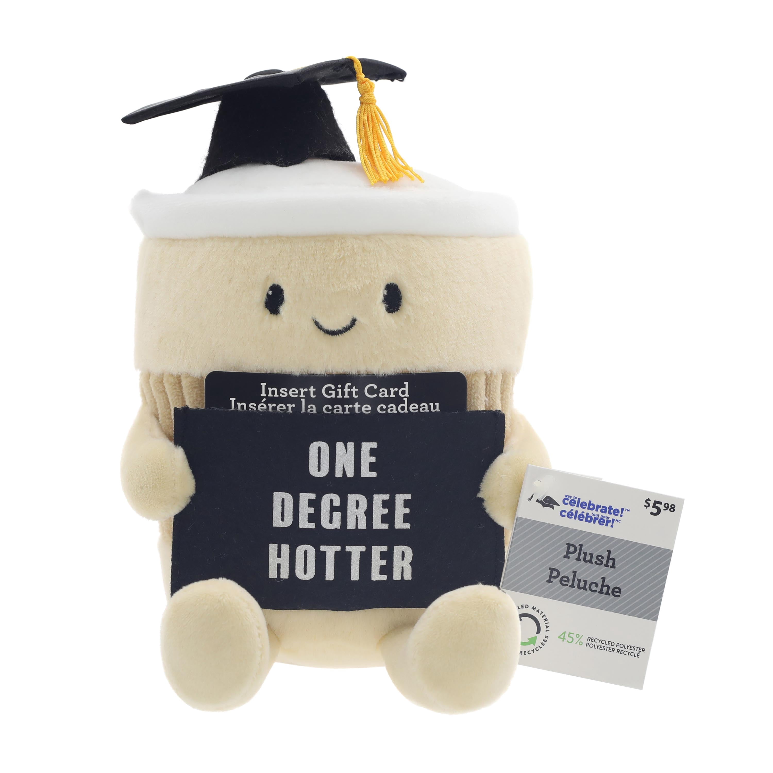 Porte-carte-cadeau de remise de diplôme en peluche café par Way to Celebrate