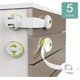 thumbnail image 2 of Paquete de 5 cerraduras de seguridad para niños con adhesivo fuerte para gabinetes de cocina, cajones, electrodomésticos, alacenas, cocina, refrigerador y horno, papelera (verde) ER, 2 of 5