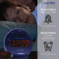thumbnail image 5 of Sonic Bomb Dual Extra Loud Alarm Clock with Bed Shaker, Blue | Sonic Alert Vibrating, Heavy Sleepers, Battery Backup | Wake with a Shake, 5 of 7