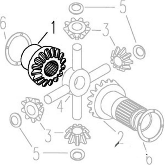 RAParts Differential Side Gear Fits 2000 2600 2610 3000 3600 3610 4000 4110 4600 5000