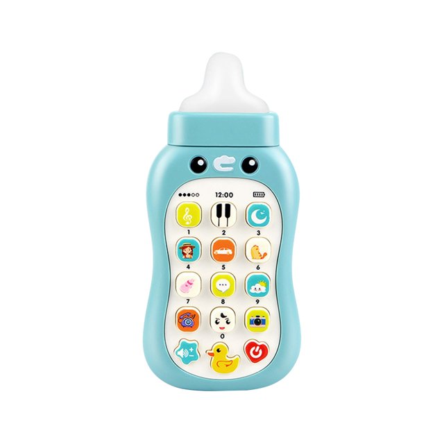 Partheme Novelty Toys 1 Counts BABY Mobile Phone Toy Early Education Children Reading Toys Blue Pink