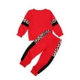 thumbnail image 4 of Listenwind 2Pcs Toddler Boys Girls Leopard Patchwork O-neck Sweatshirts Tops+Pants Tracksuits, 4 of 5