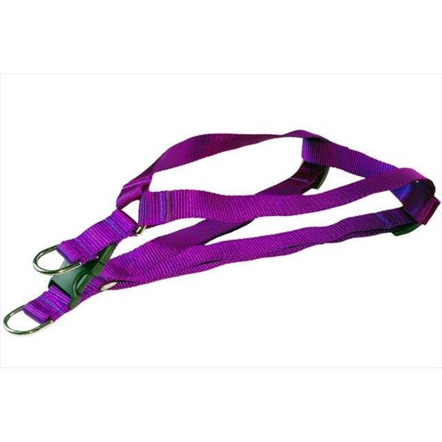Nylon Webbing Dog Harness, Purple - Large