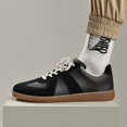thumbnail image 2 of Off-White Beige Spliced Suede Retro German Trainer Casual Sneakers, 2 of 4